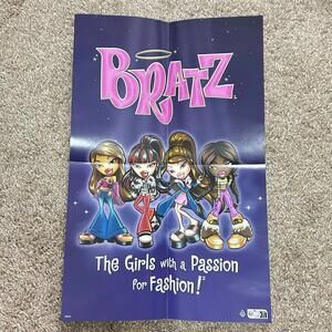 MGA Bratz Fashion Doll Poster Art Repro Squad 4 Girlz Y2K